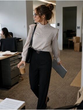 Everlane Top 8 Office Brown